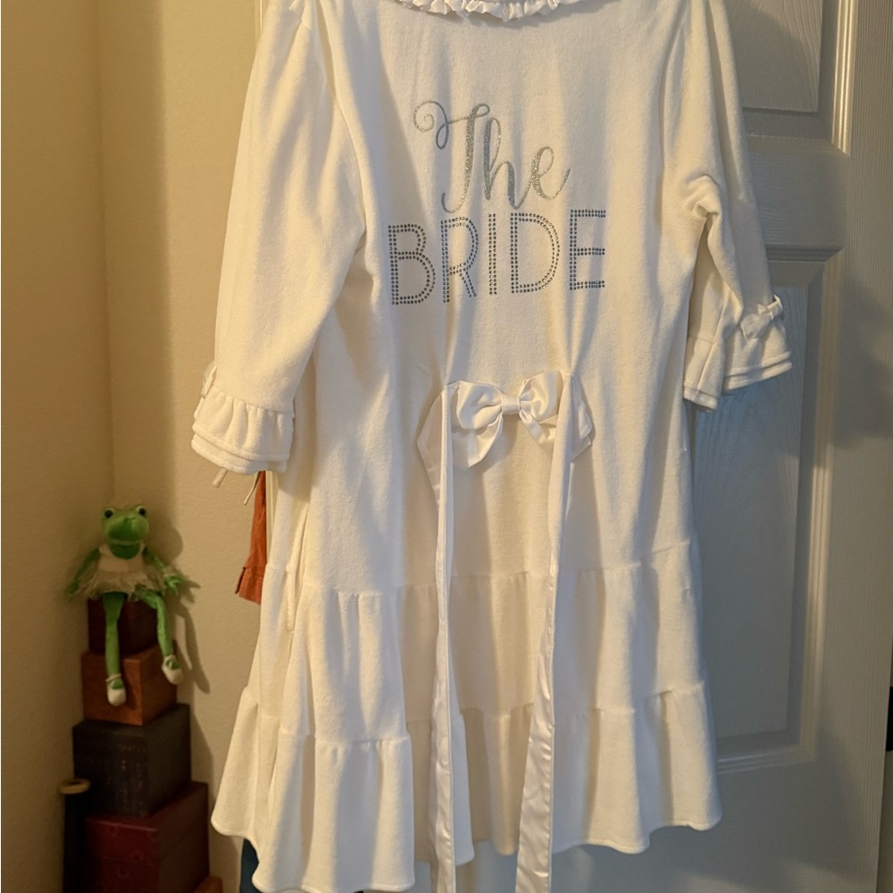 Bride short robe. Terry cloth. Size M
